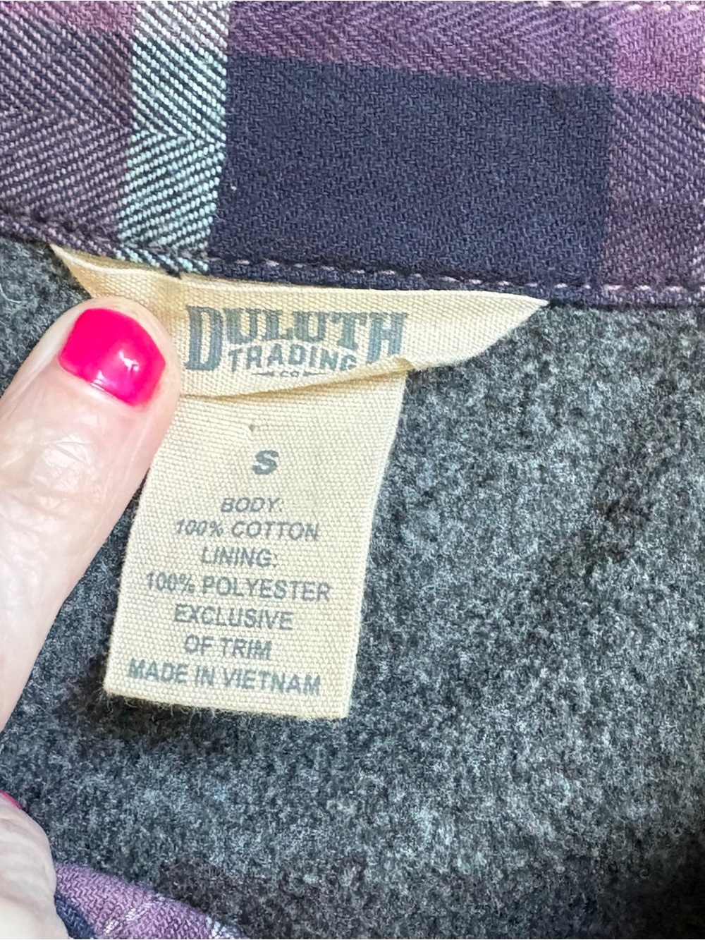Duluth Trading Co fleece lined flapjack snap button plaid flannel - Picture 4 of 5